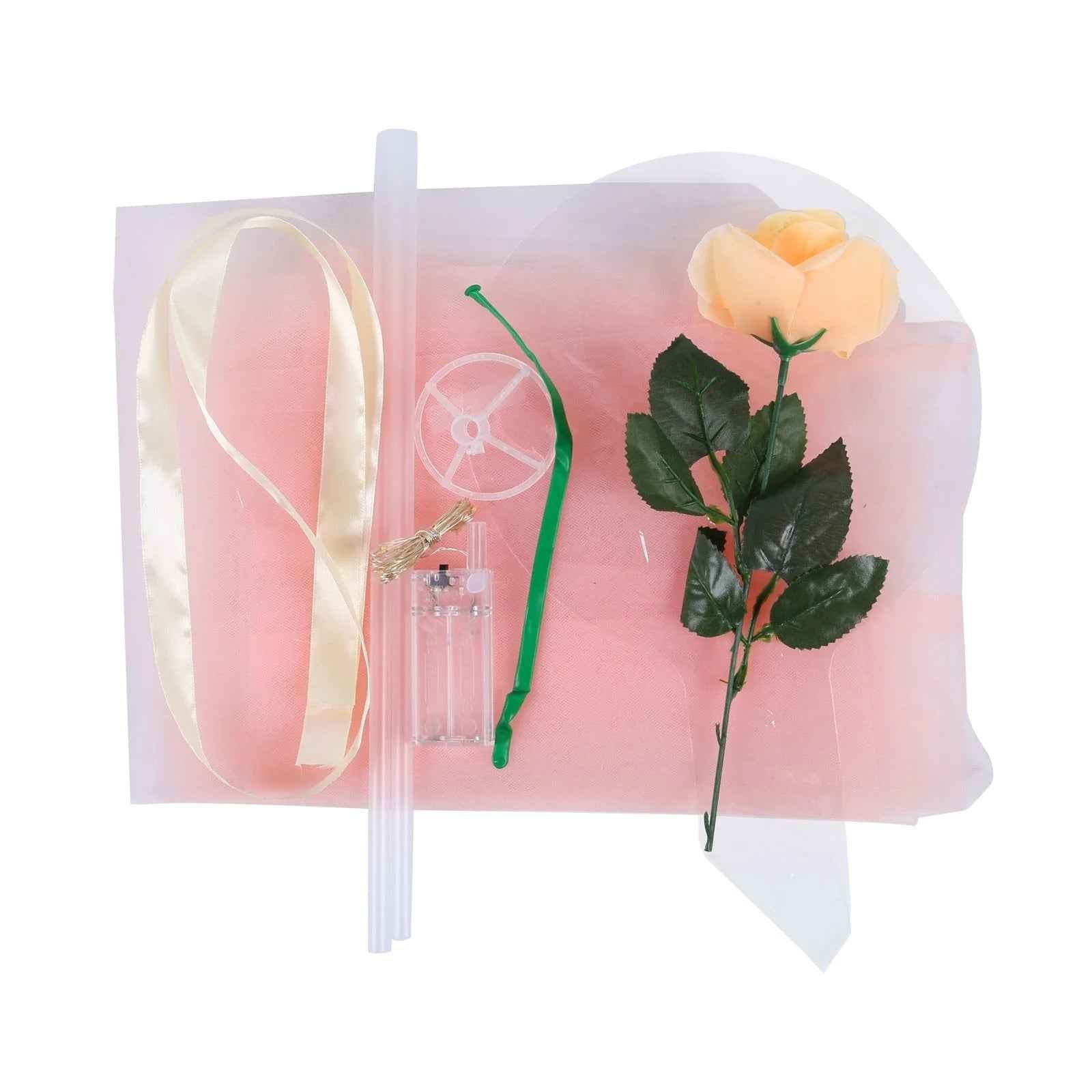 LED Rose Balloon Bouquet Luminous Bobo Ball Valentine Birthday Gift DIY Kit - Image 7